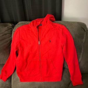 Cute red size 10/12 boys Polo hoodie